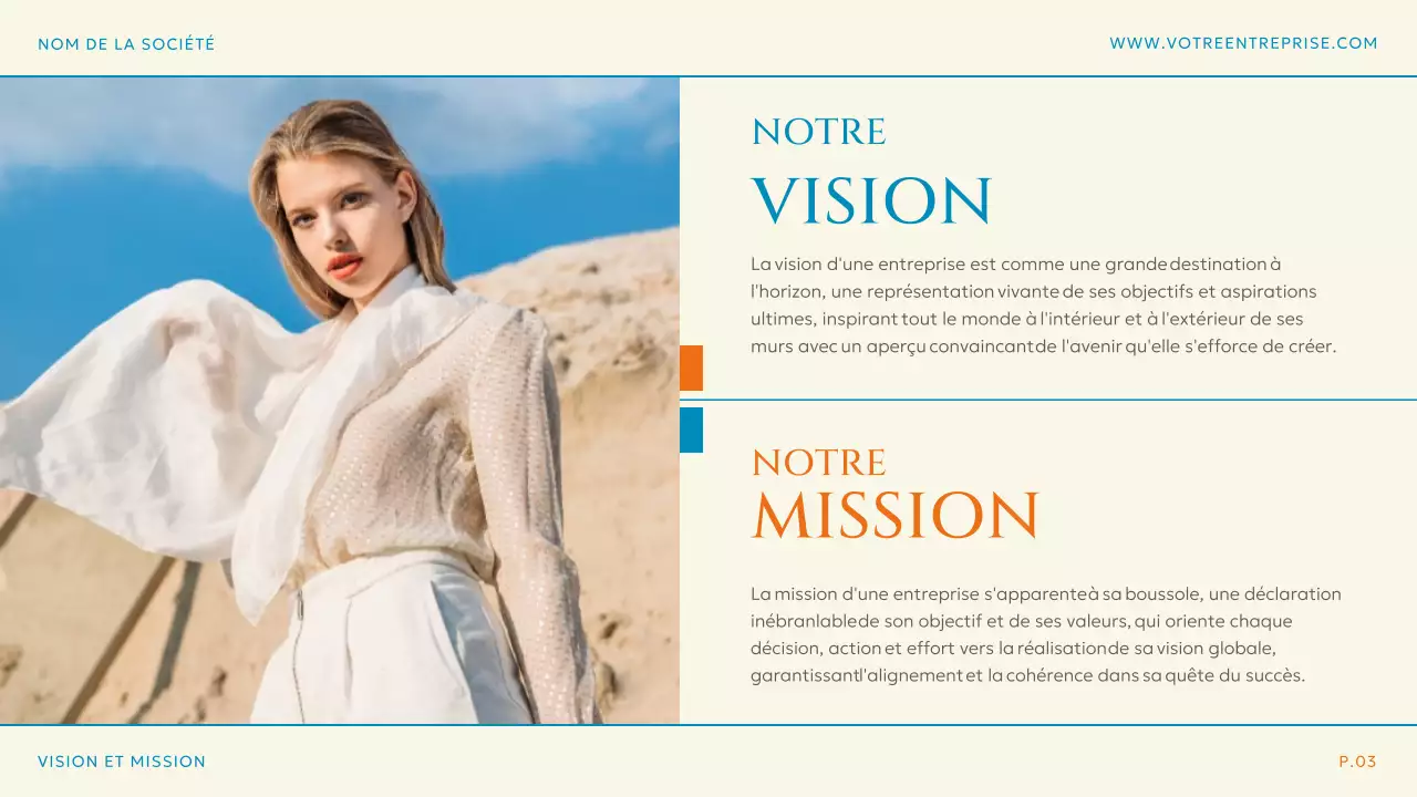 Plan de stratégie de marque bleu-orange simple et moderne