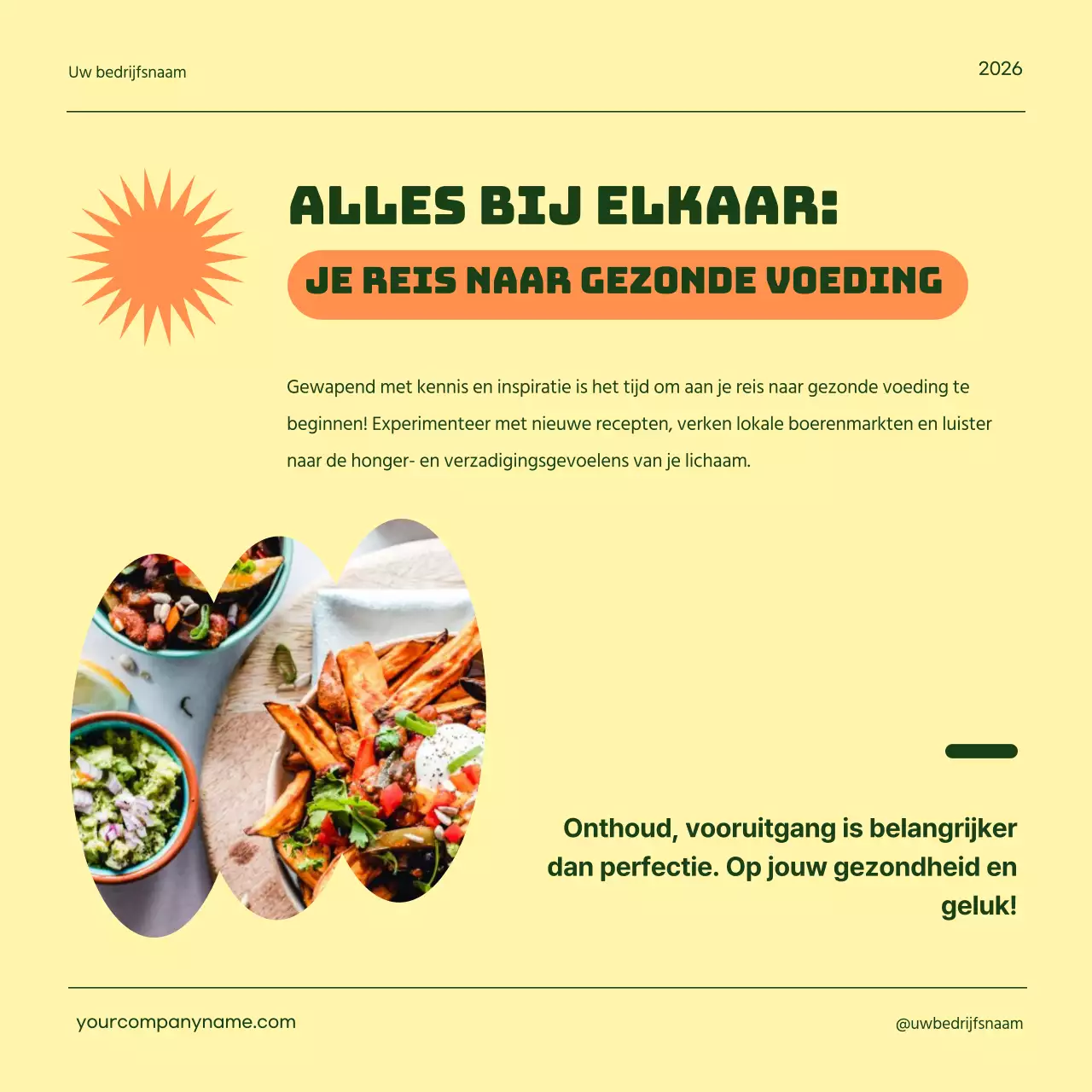 Groen Geel Geometrisch Dieet Gezonde Voeding Instructies