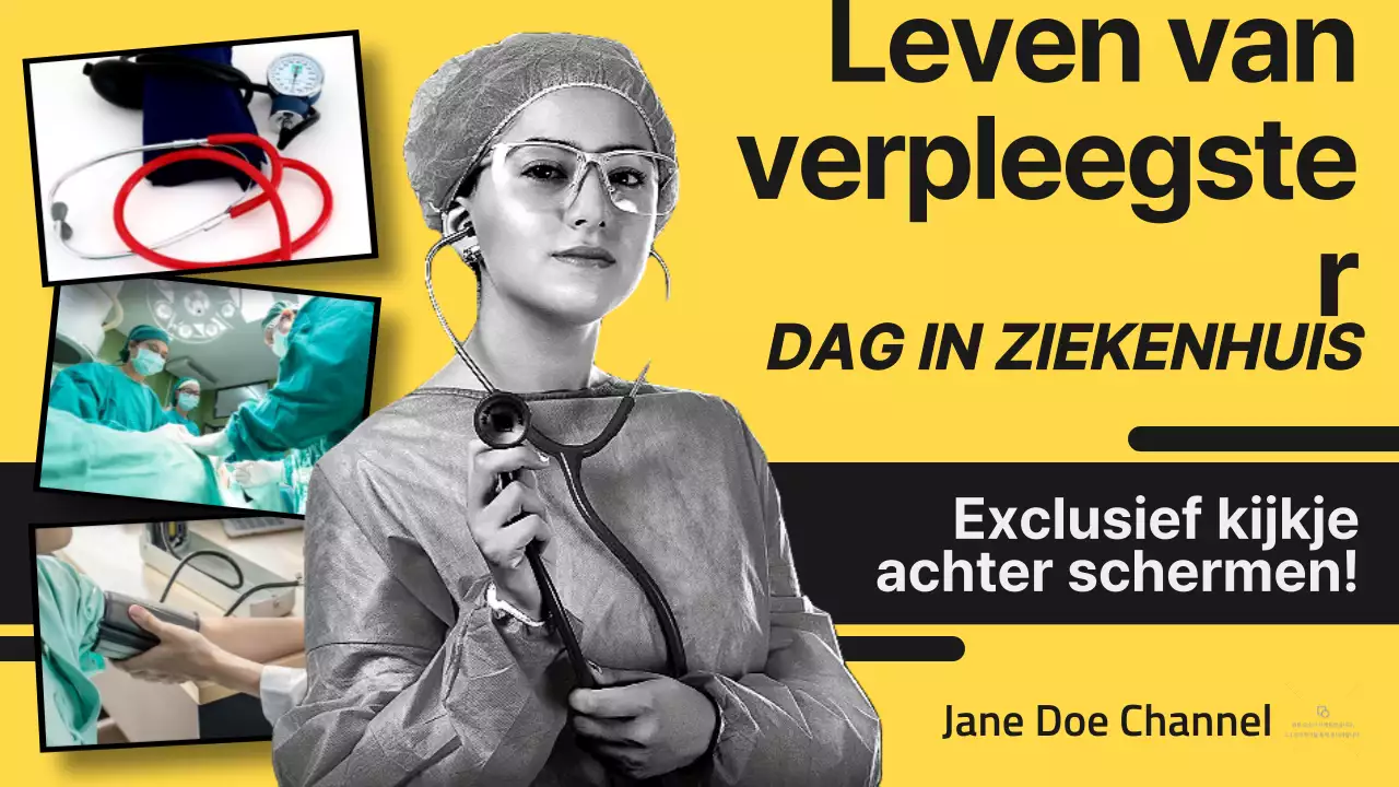 Geel Zwart Basic Modern Vet Verpleegster Vlog Youtube Thumbnail Publiciteit