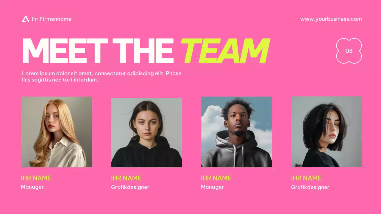 Lila Beige Rosa Lime Modern Basic Minimal Business Vorstellung des Unternehmens