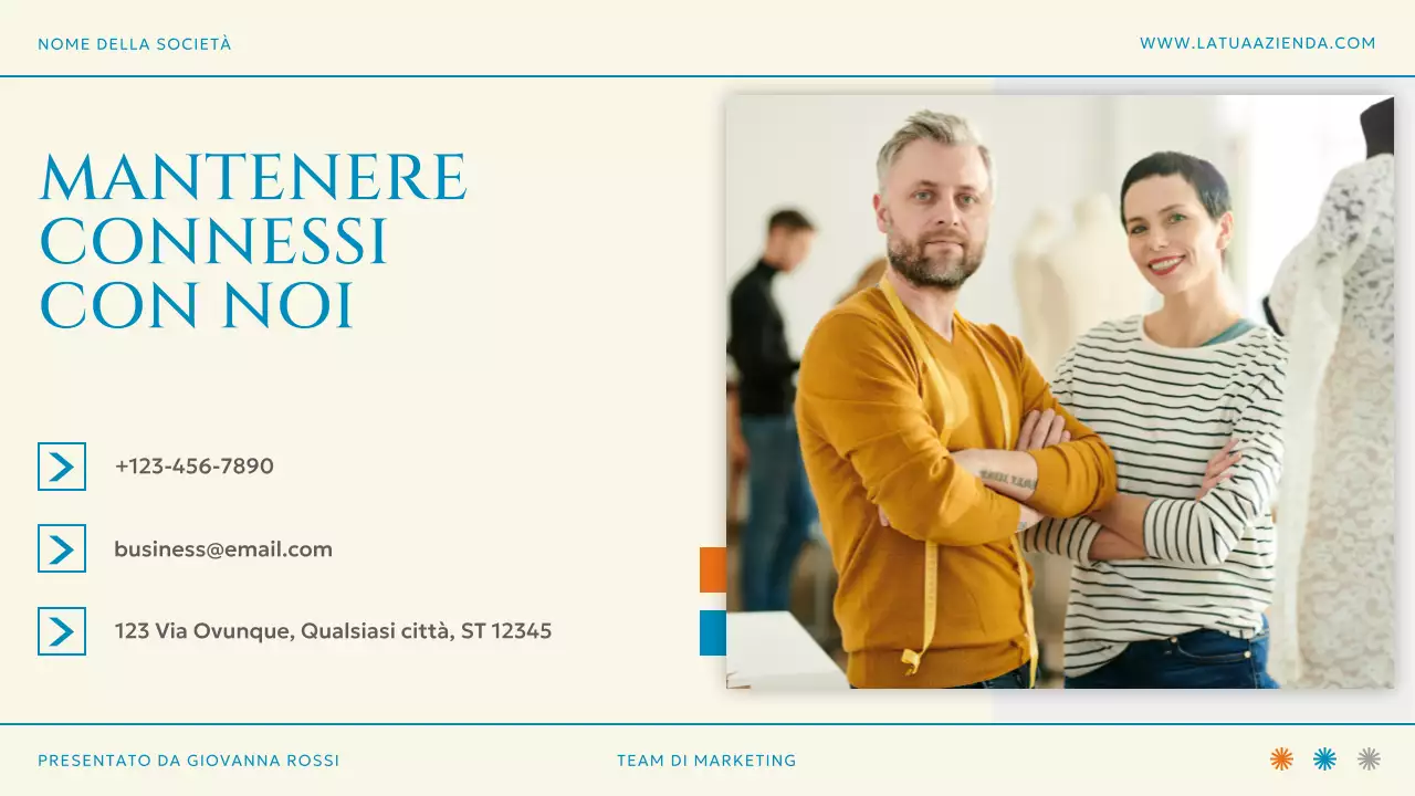 Blu Arancione Semplice Piano di strategia del marchio moderno