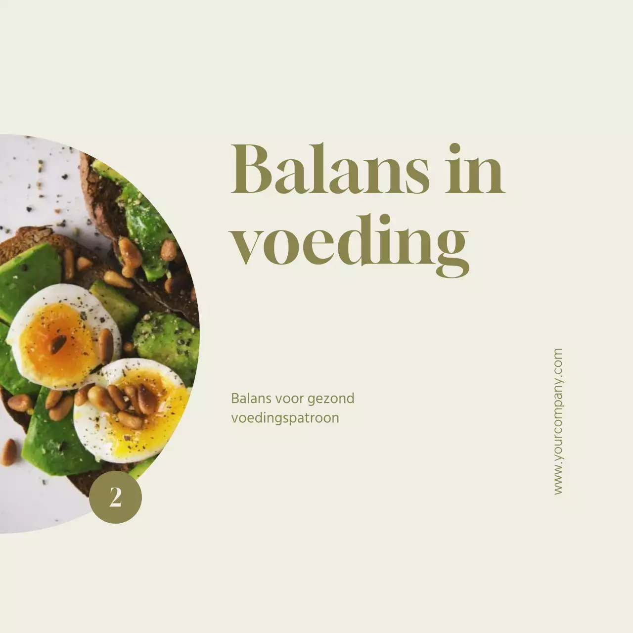 Groene en Beige Moderne Dieet Tips voor Gezond Eten