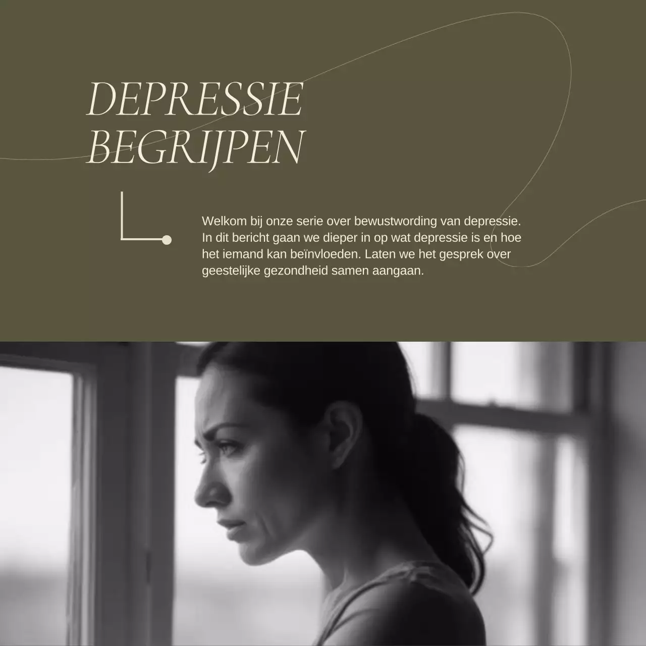 Khaki Beige Natural Elegant Geestelijke gezondheid in het algemeen