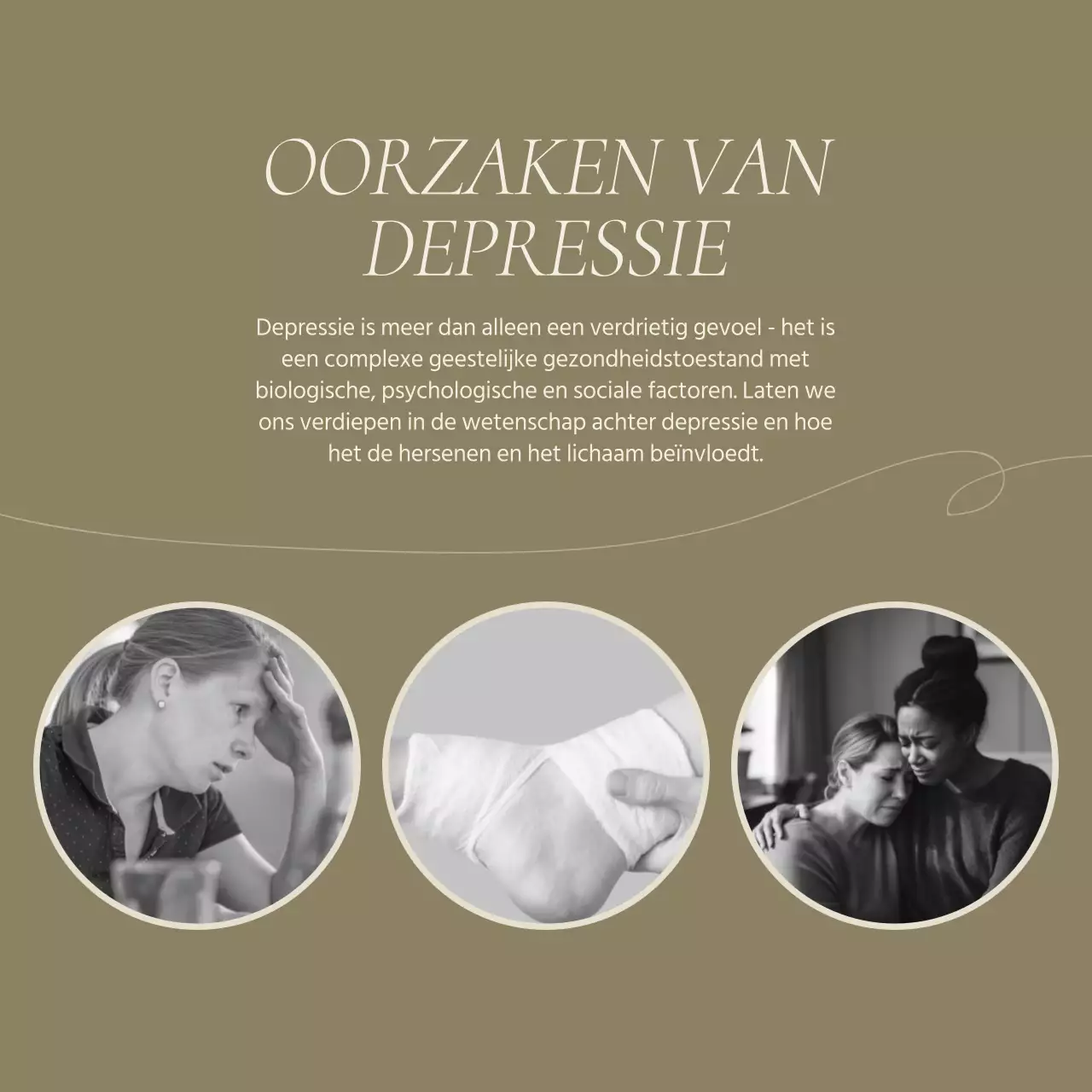 Khaki Beige Natural Elegant Geestelijke gezondheid in het algemeen