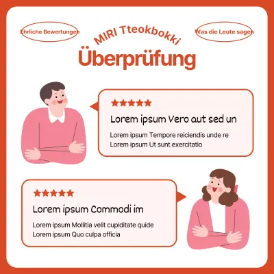 Eine einfache rot-weiße Lebensmittelkritik