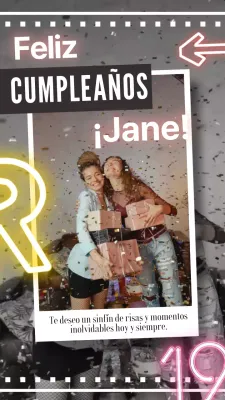 Moderna tendencia rosa Felicitación de cumpleaños para un amigo