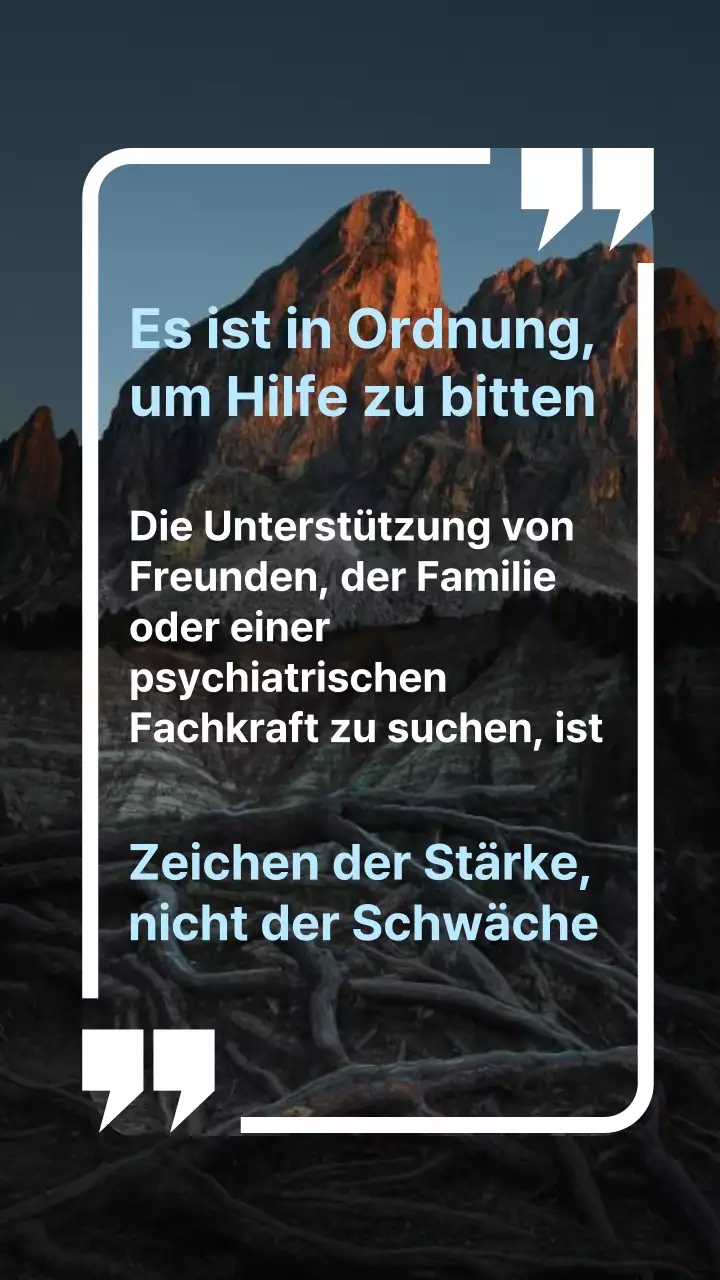 Blau Grau Weiß Einfach Modern Inspirierend Zitat