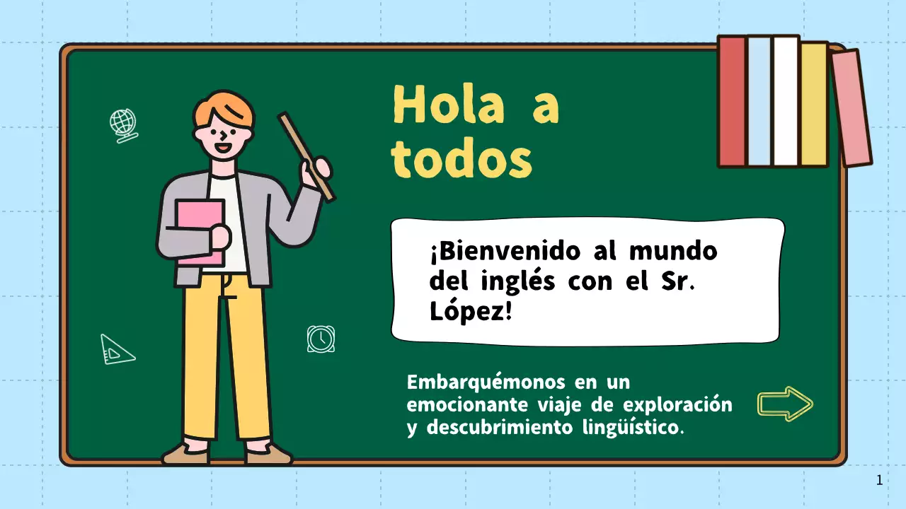 Rojo y amarillo Material moderno para la clase de introducción del profesor