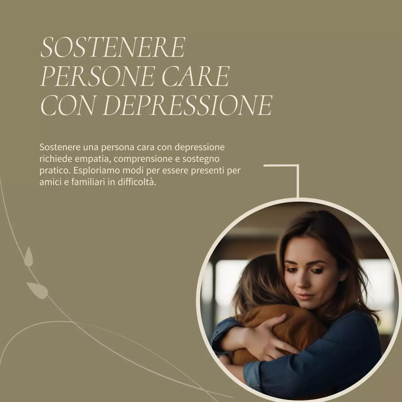 Khaki Beige Naturale Elegante La salute mentale in generale