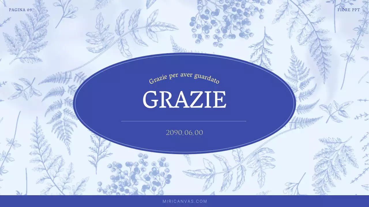 Lussuosi fiori estivi in blu e azzurro Brief del marchio per piccole imprese