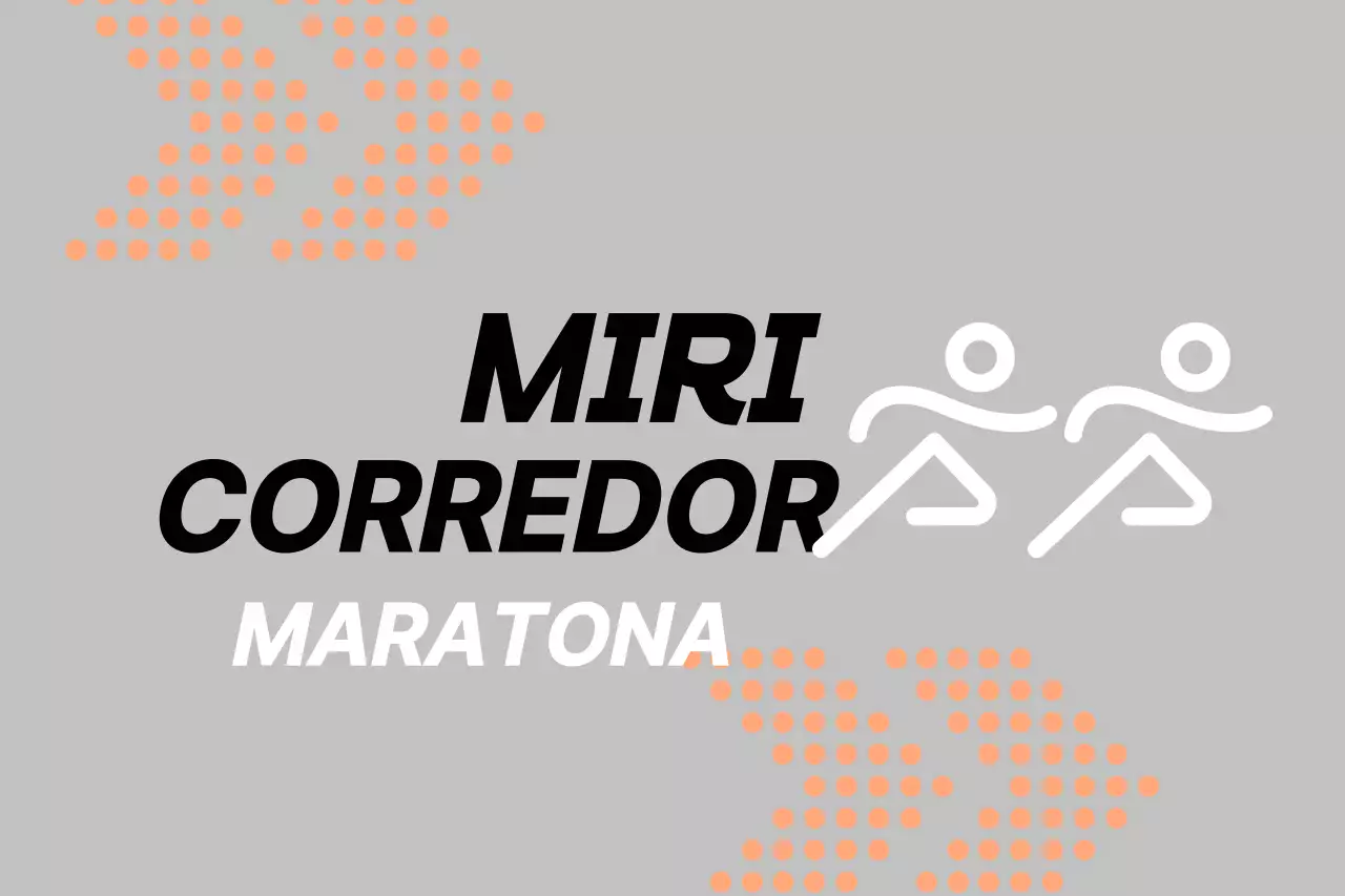 Promover a maratona em laranja e preto