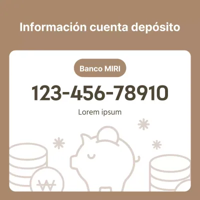 Anuncio de cuenta de depósito simple y marrón