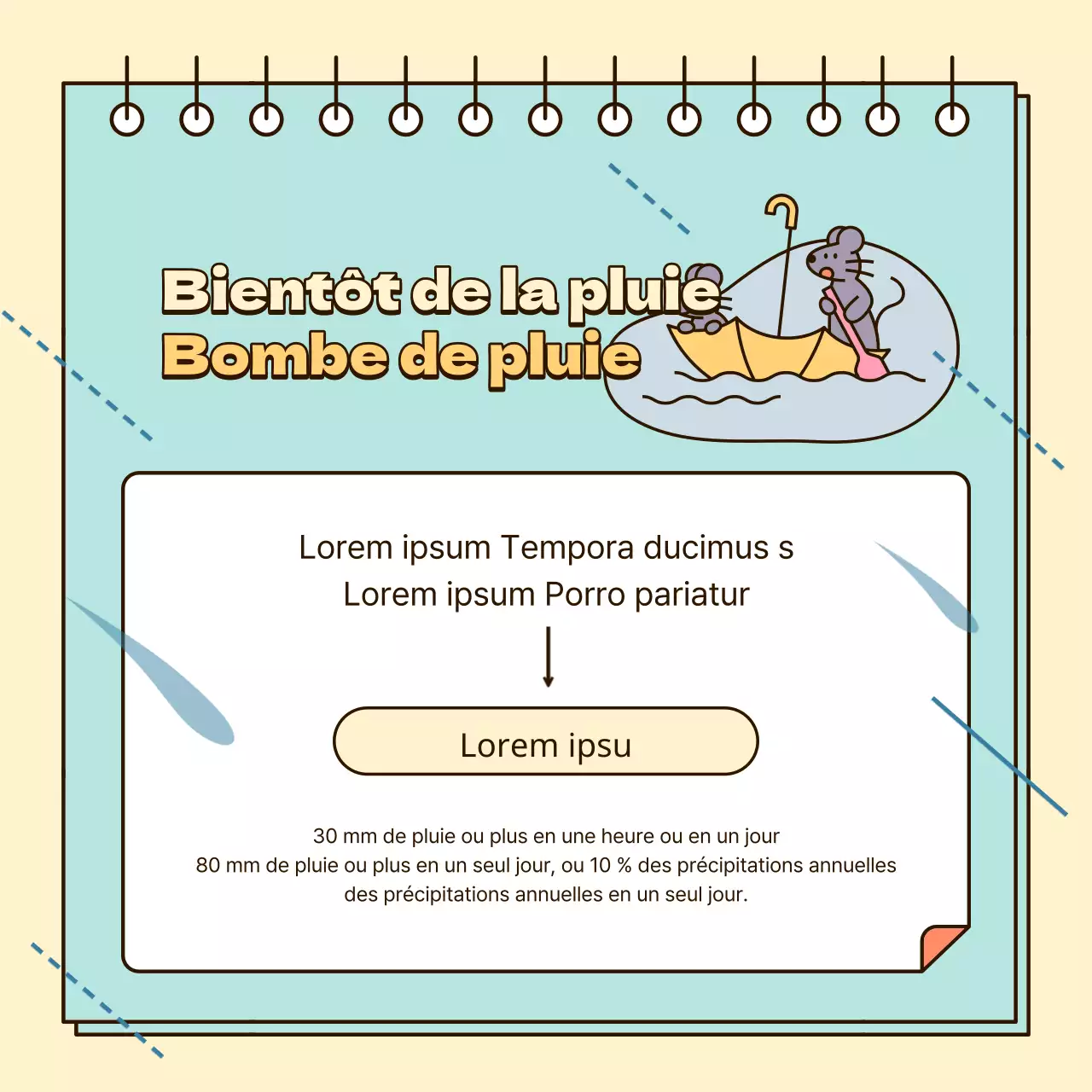 Conseils de sécurité pour la saison des pluies dans cette jolie ville jaune et bleu clair