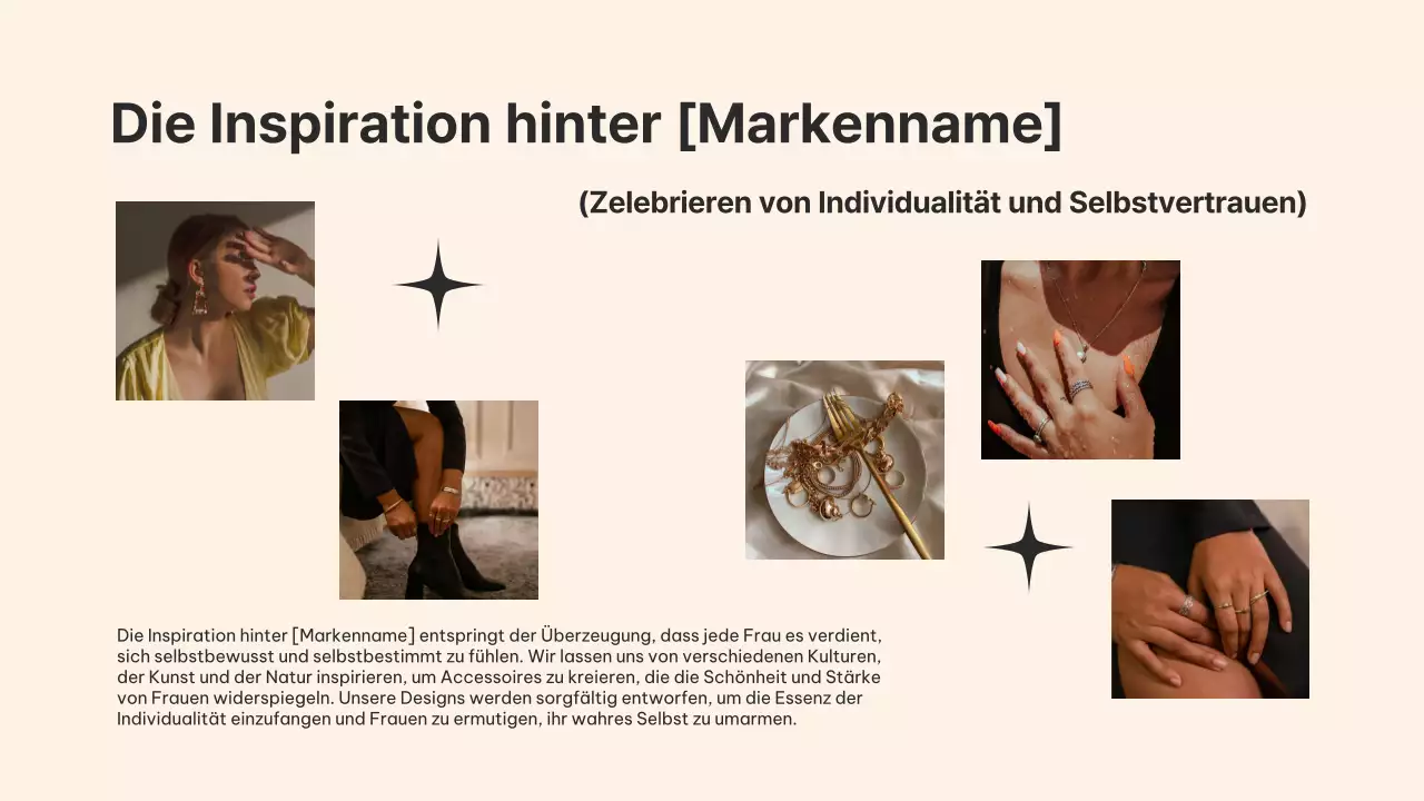 Beige Elefant Frau Business Produkt Pitch