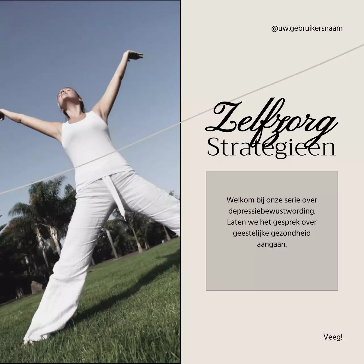 Beige en zwart minimaal lesmateriaal voor geestelijke gezondheid