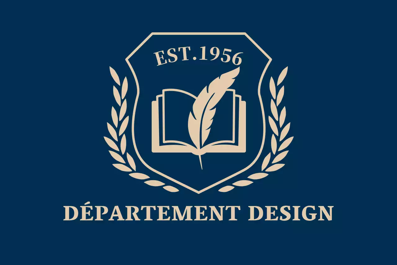 Université colorée avec logo de l'école