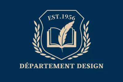 Université colorée avec logo de l'école