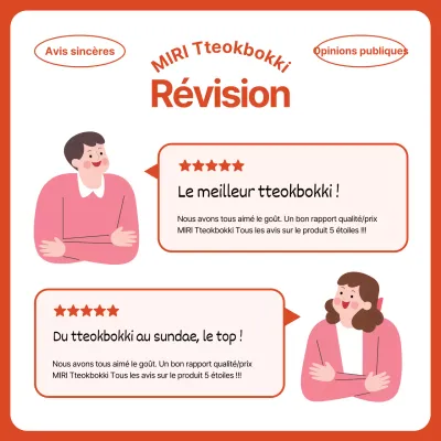 Un simple billet d'évaluation de la nourriture rouge et blanche