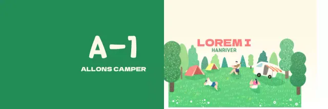 Un camping sentimental avec un dessin illustré de campeurs