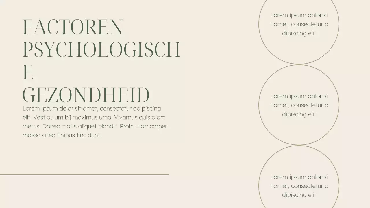 Groen en Beige Elegant Lesmateriaal Geestelijke Gezondheid