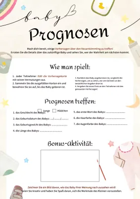 Elfenbein Beige Natürliche Baby Shower Aktivitäten