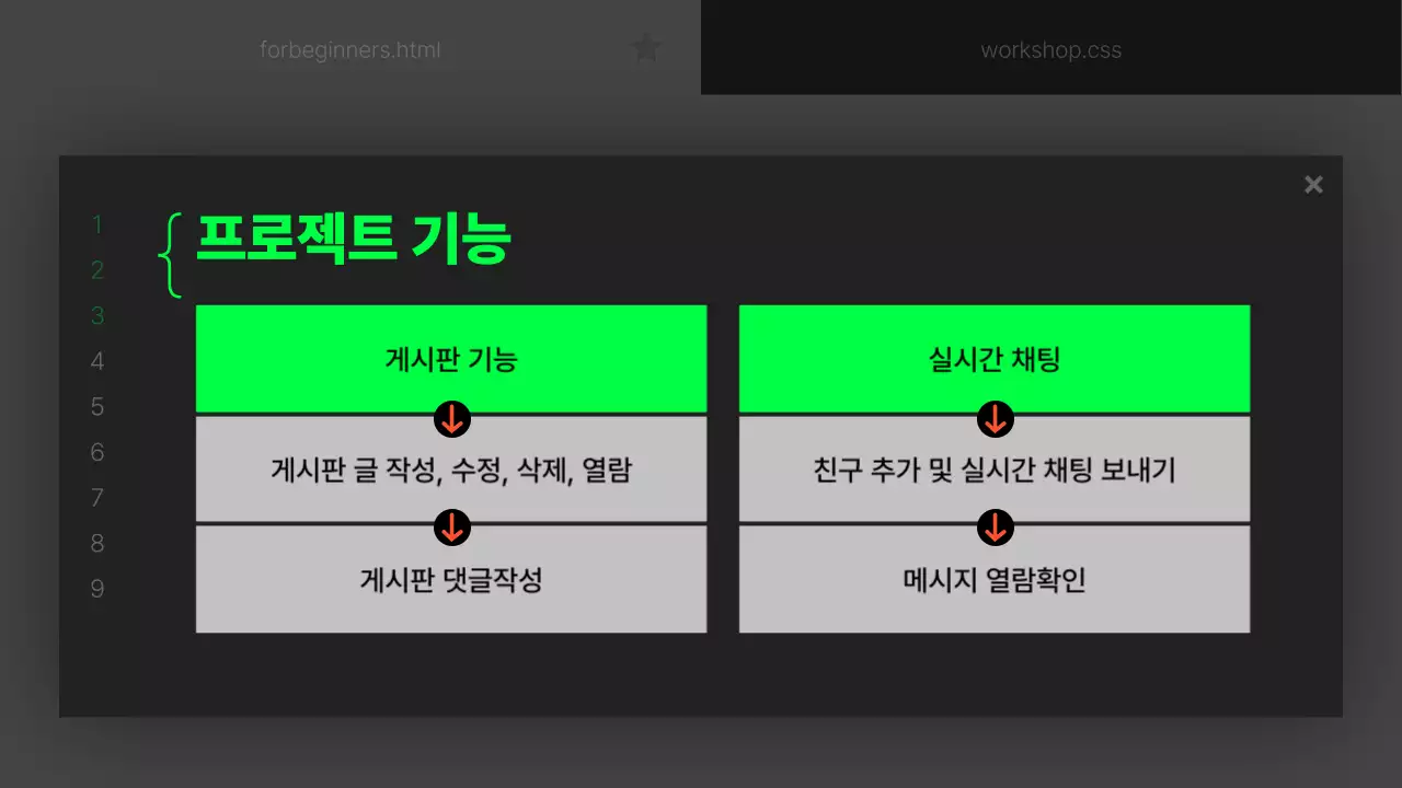 검정과 연두의 트렌드한 개발 프로젝트 기획서