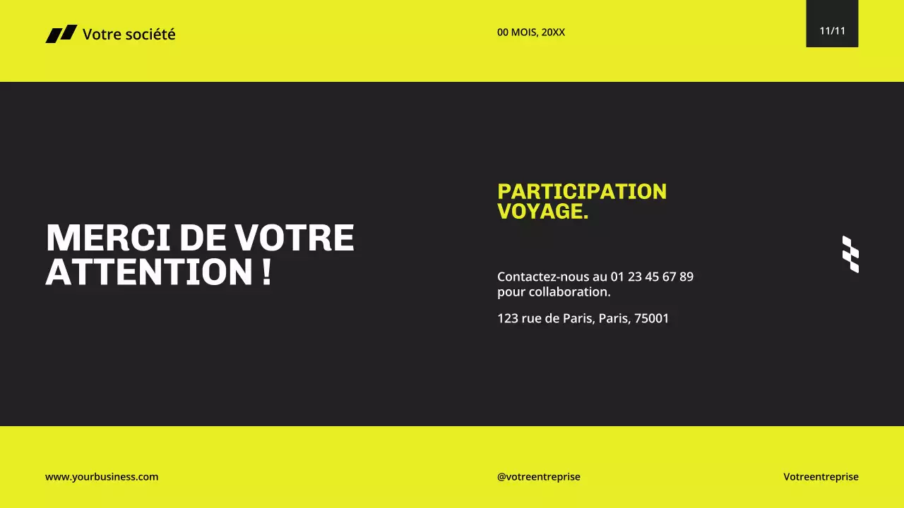 Jaune Noir Minimal Moderne Profil d'entreprise pour la présentation de l'entreprise