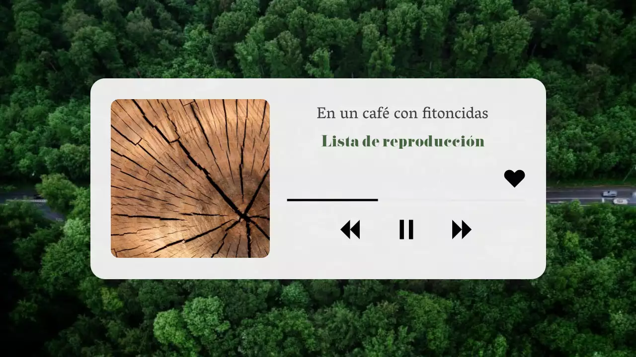 Anuncio de lista de reproducción verde, sencilla y relajante