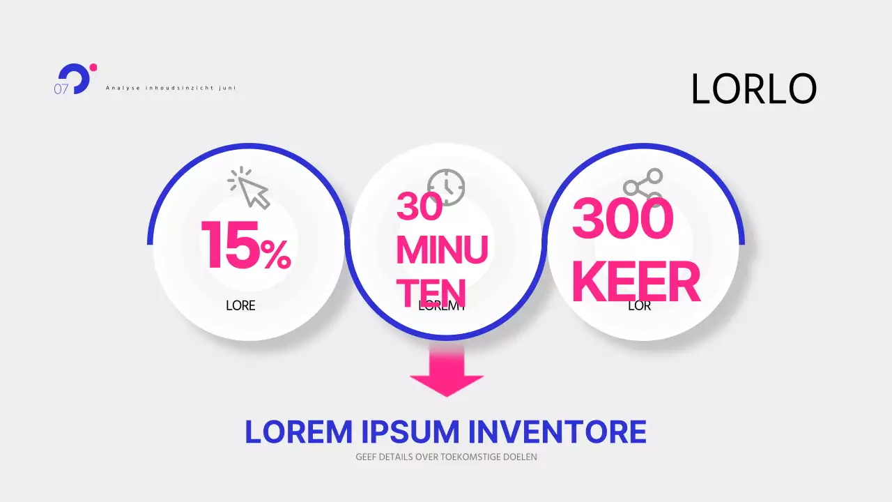 Pop-art inzichtrapporten in blauw en hot pink