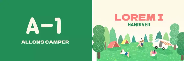 Un camping sentimental avec un dessin illustré de campeurs