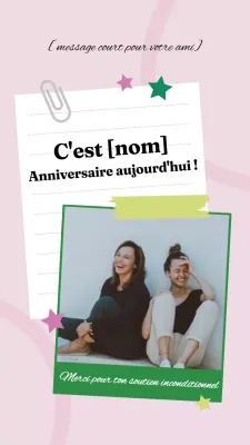 Publicité pour l'anniversaire de Pink Trendy