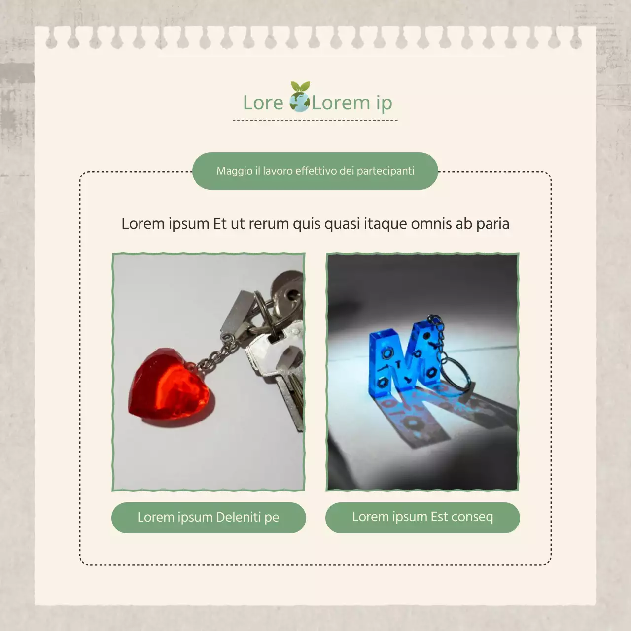 Guida al programma di riciclo in stile naturale in verde e beige