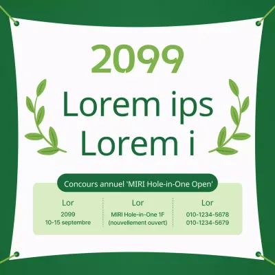 Promouvoir un tournoi de golf vert et respectueux de l'environnement