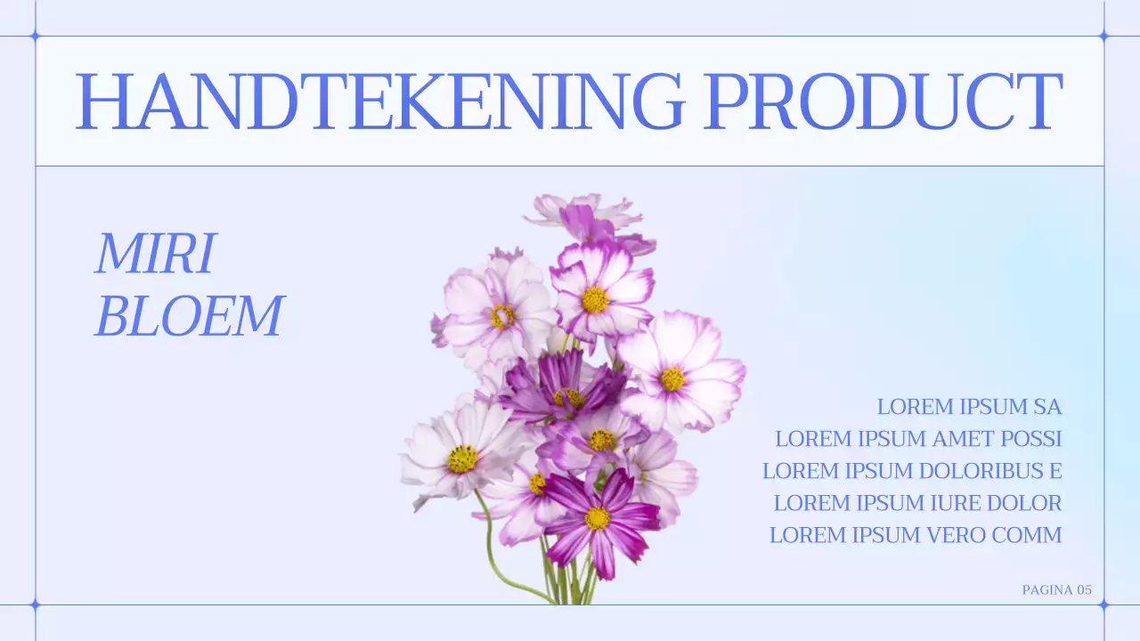 Een eenvoudig blauw en paars bloemenwinkeltje voor een klein bedrijf