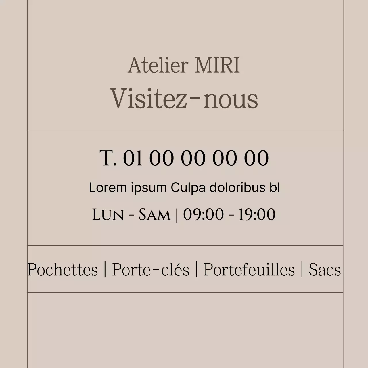 Promouvoir la marque de votre atelier brun et simple