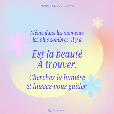 Gradient coloré Mignon Citation inspirante