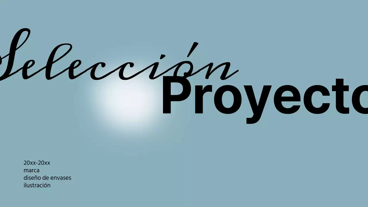 Cartera de diseño gráfico sencillo en azul cielo y blanco