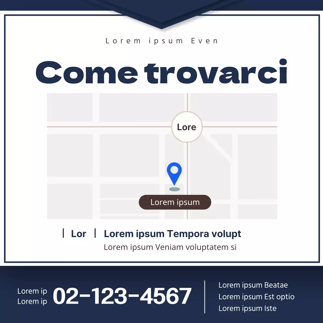 Una semplice postazione da studio legale in blu navy e marrone