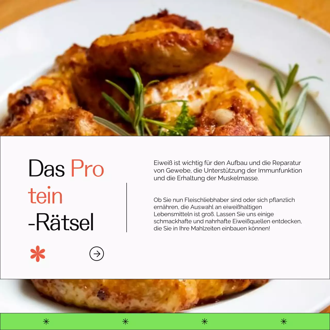 Grün und Orange Einfacher Leitfaden für eine gesunde Lebensweise