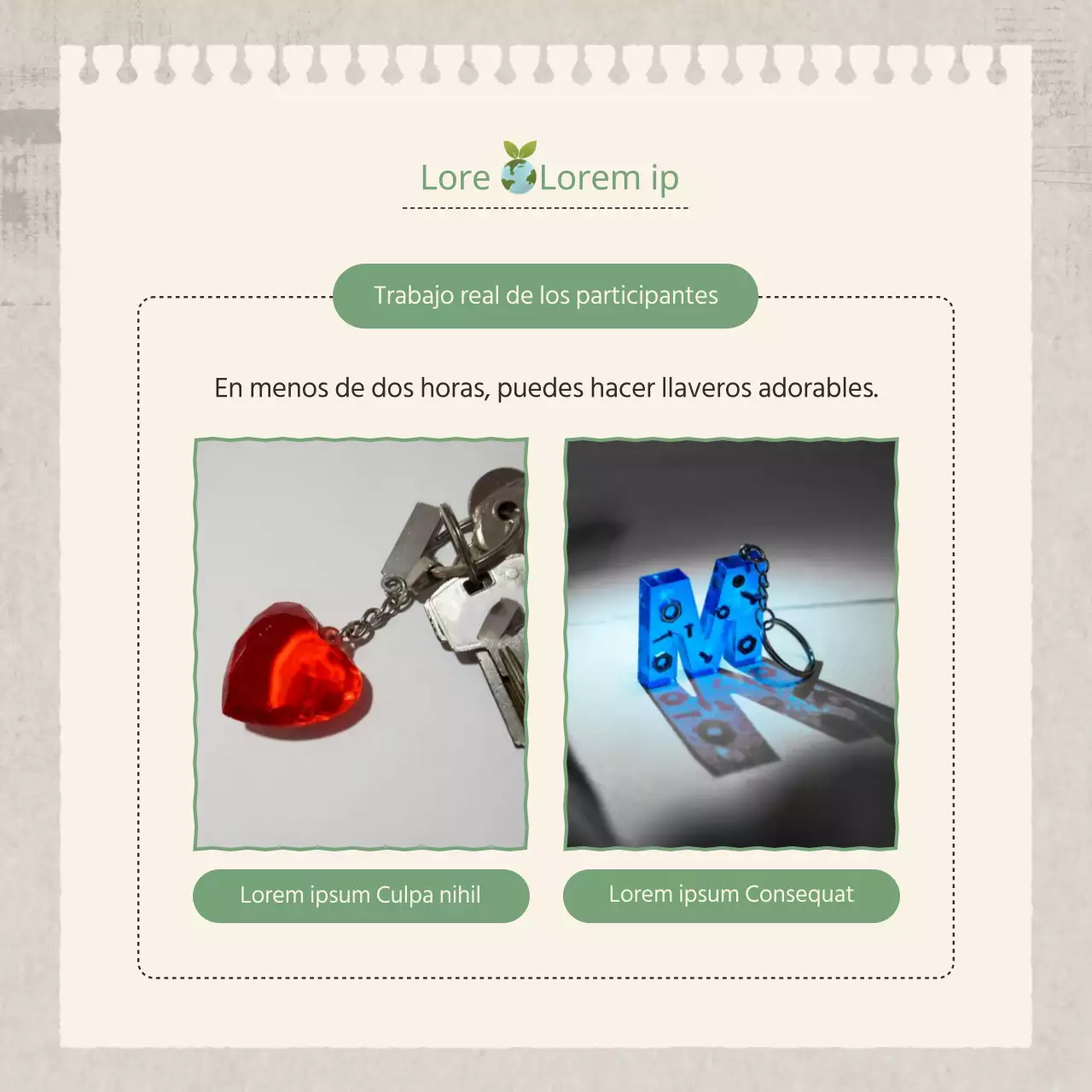 Guía del programa de reciclaje Natural Style en verde y beige