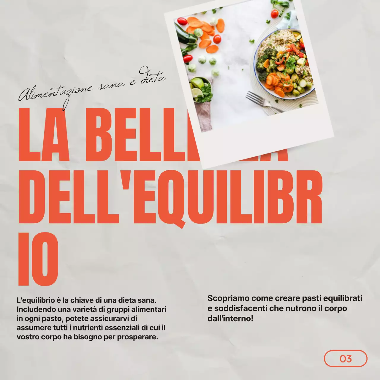 Guida alle diete e agli alimenti salutari in grigio rosso vintage