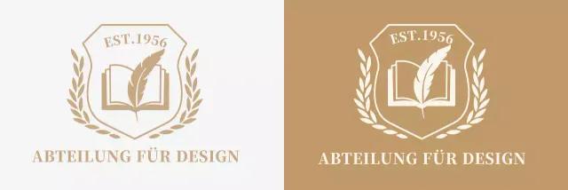 Bunte Universität mit Schullogo