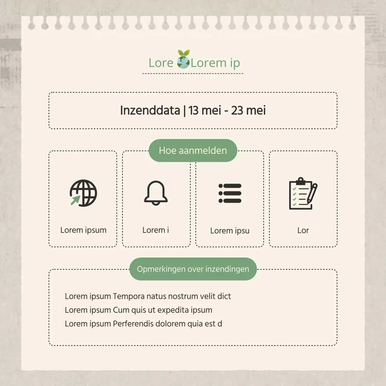 Gids voor het Upcycling-programma Natural Style in groen en beige