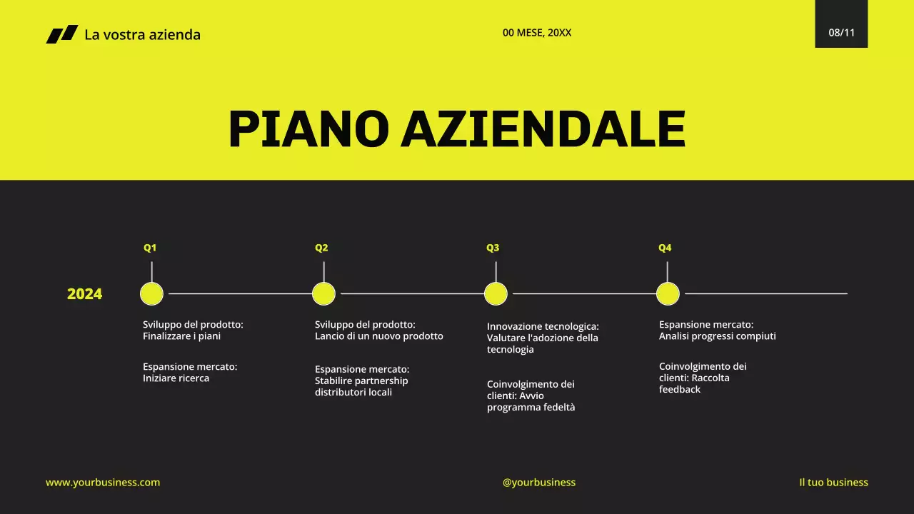 Giallo Nero Minimal Modern Business Company Profile for Company's Introduction (Profilo aziendale moderno e minimale per l'introduzione dell'azienda)