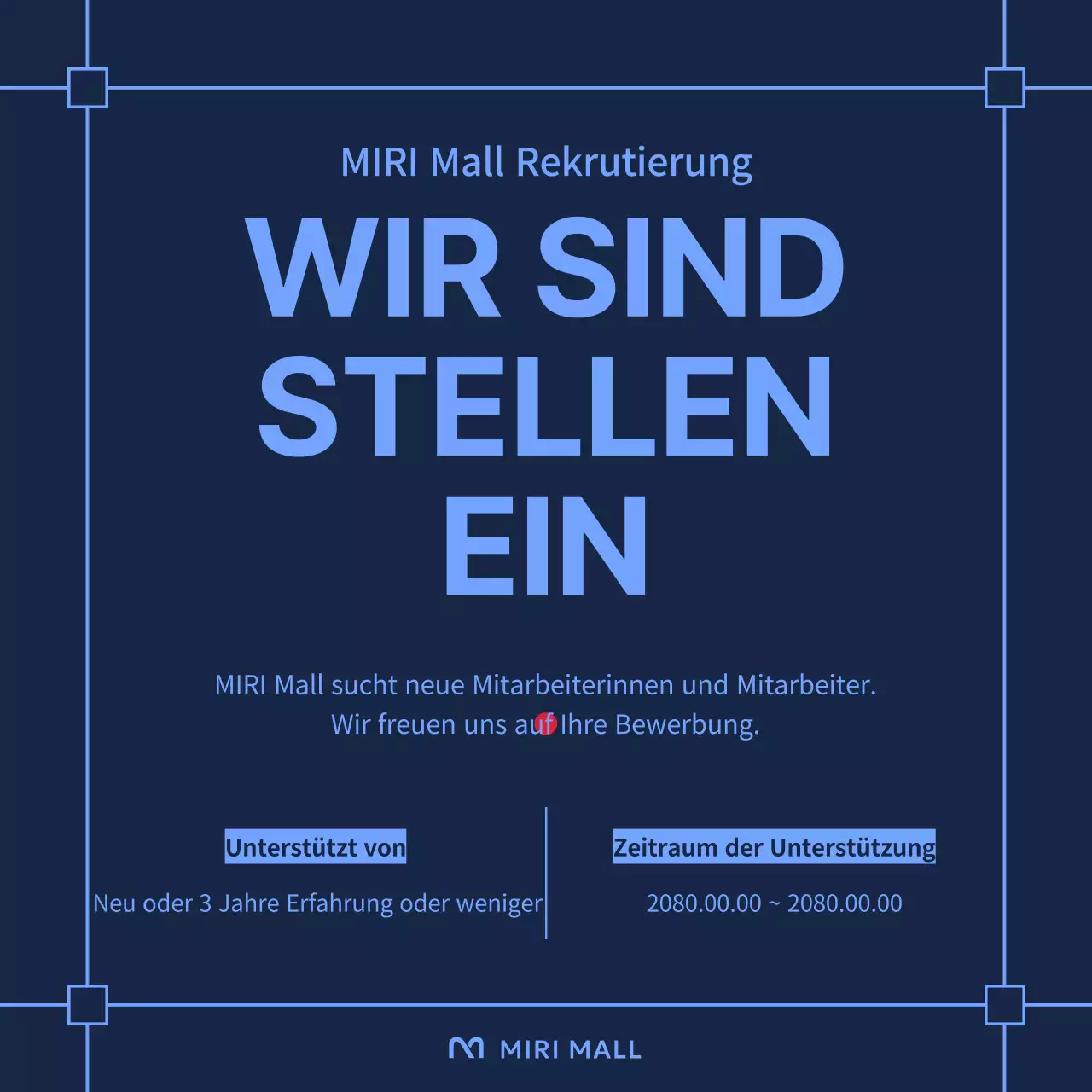 Ein Leitfaden für trendige Stellenausschreibungen in Marineblau und Hellblau