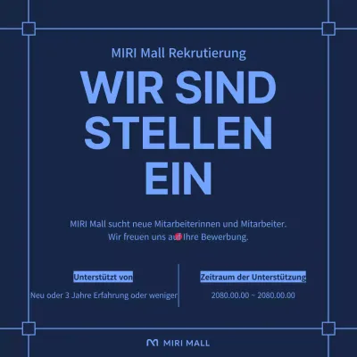 Ein Leitfaden für trendige Stellenausschreibungen in Marineblau und Hellblau
