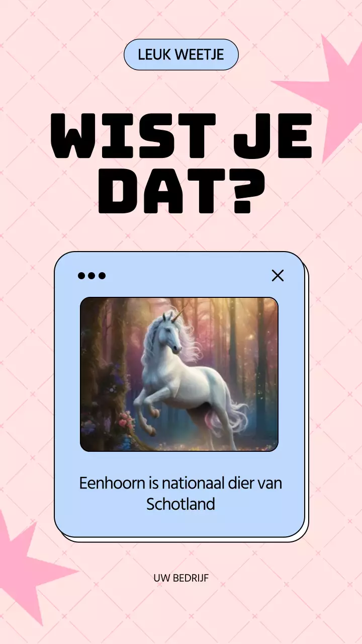 Roze Eenvoudig Fun Fact Publiciteit