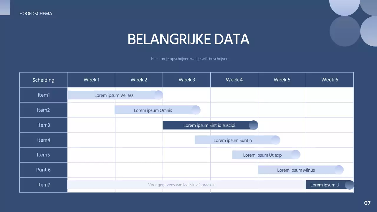 Eenvoudig industrieel-universitair voorstel in marineblauw en mauve