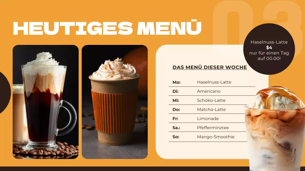 Orange und Braun Einfaches Geschäft Digitales Schild Werbung Promotion