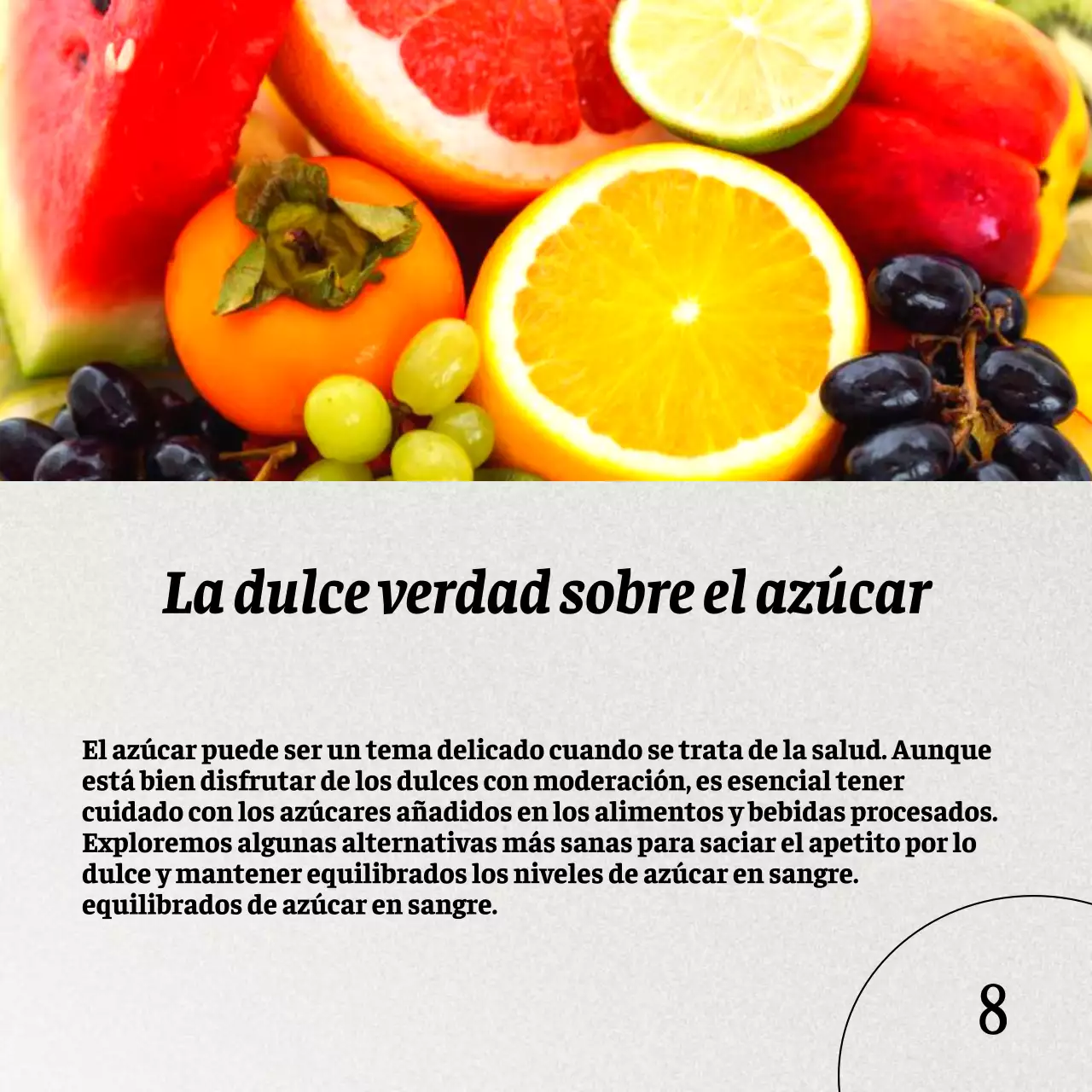 Gris y Marrón Natural Guía de alimentos y dietas saludables